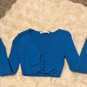 Zara Vibrant Blue Knit Sweater